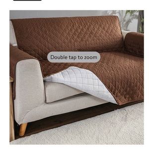 Quilted reversible couch cover for full size sofa.